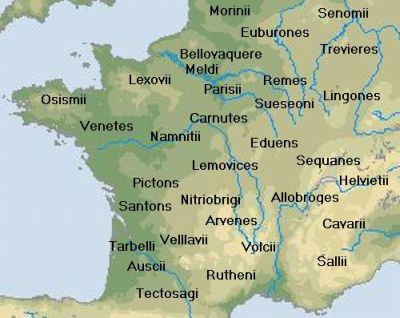 De galliske stammer på Cæsars tid