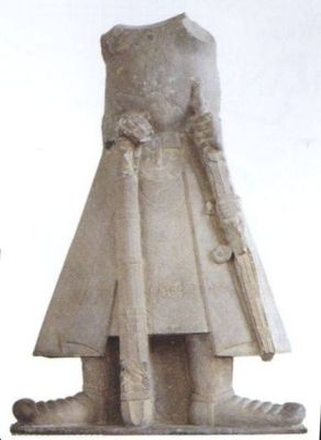 Kushan Kongen Kanisha 100 - 146 e.Kr - statue fra Indien