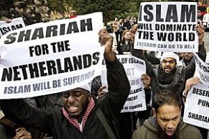 Muslimk demonstration i Holland