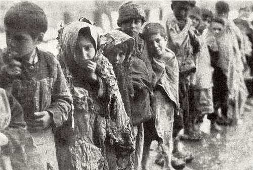 Armenian children under the Turkish genocide of the Armenians