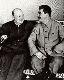 Churchill and Stalin in Moscow in 1942