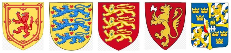 Lions in European Coat of Arms
