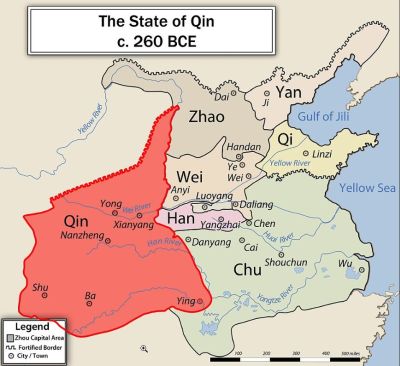 Landet Qin in 260 BC