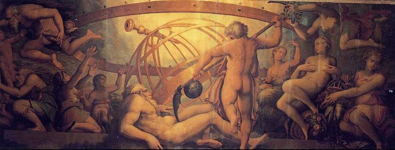 The titan Saturnus castrates his father Uranus