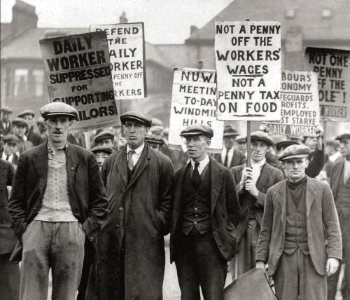 Engelske minearbejdere i demonstration