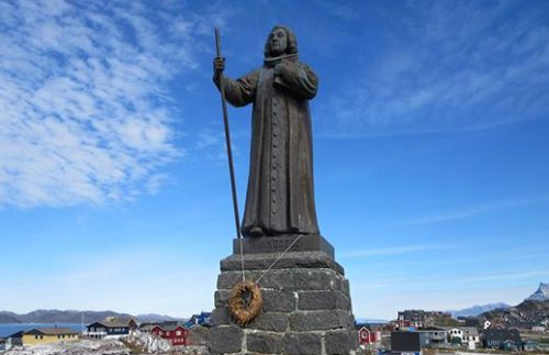 The statue of Hans Egede in Nuuk