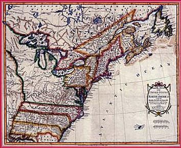 The 13 rebellious English colonies in America